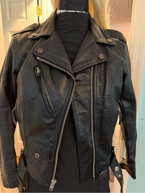 🖤 Vintage Harley-Davidson Leather Moto Jacket – Women’s XS (Made in USA